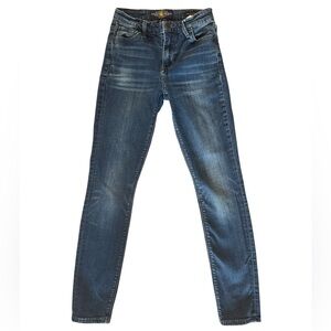 Lucky Brand Bridgette Skinny Jeans 00 / 24 Mid Rise 27” Inseam Medium Wash Denim